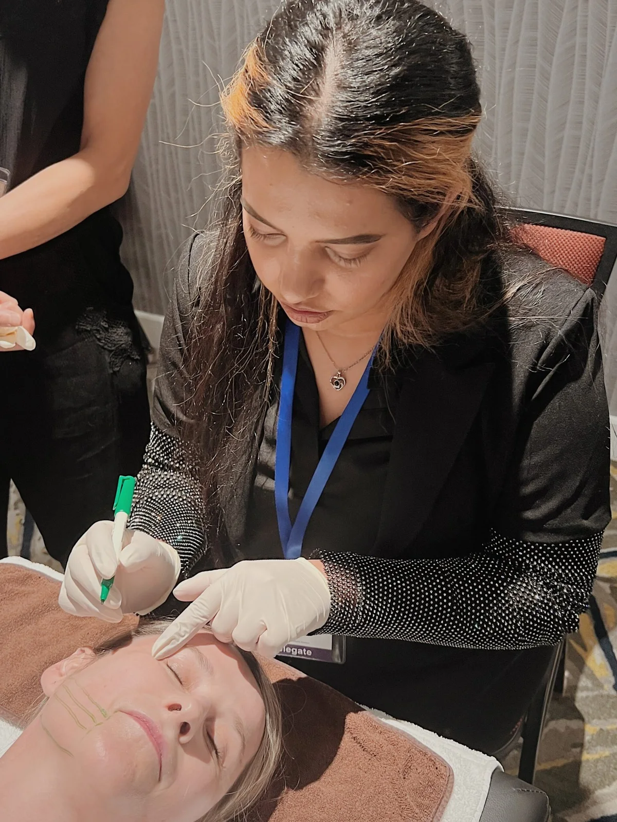Nurse Richa performing a treatment